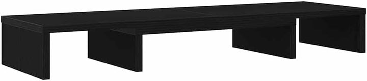 vidaXL Monitorständer Verstellbar Schwarz Eichen-Optik 80x24x10,5 cm, Erhöhung Monitor, Ständer für