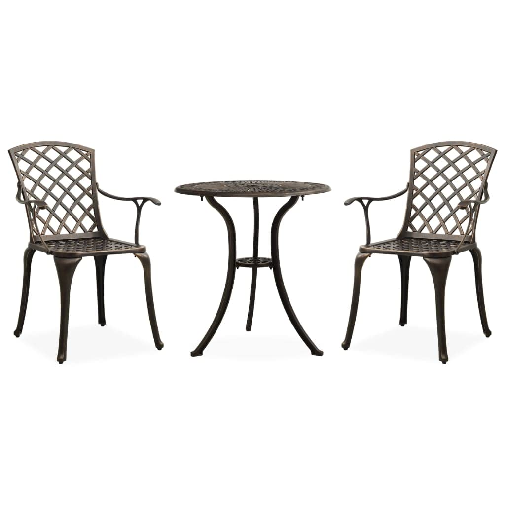 vidaXL Bistroset 3-TLG. Balkonset Gartenmöbel Sitzgruppe Balkonmöbel Gartenset Gartentisch Gartenstu