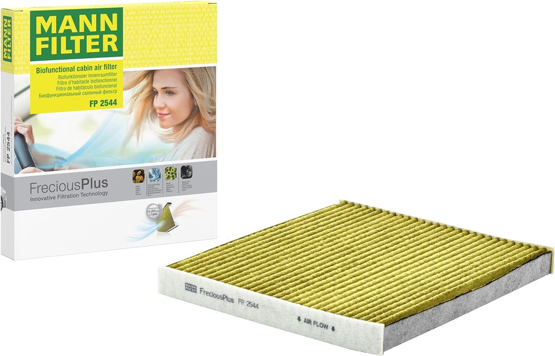 MANN-FILTER FP 2544 - FreciousPlus Biofunktionaler Pollenfilter-Kabinenfilter - Für Autos Single FP,