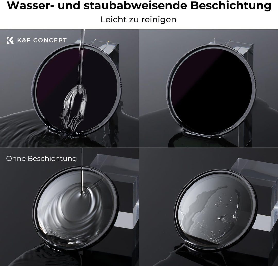 K&F Concept Nano-X Serie 82mm ND100000 Filter Fester ND Filter Graufilter (16,6 Blendenstufen), 82mm