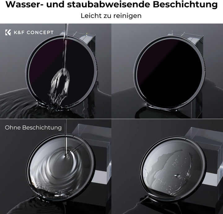 K&F Concept Nano-X Serie 82mm ND100000 Filter Fester ND Filter Graufilter (16,6 Blendenstufen), 82mm
