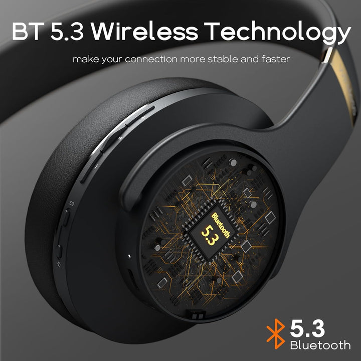 DOQAUS Kopfhörer Kabellos Bluetooth,Bis zu 90 Std HiFi Stereo Kopfhörer Over Ear mit 3 EQ-Modi,Bluet