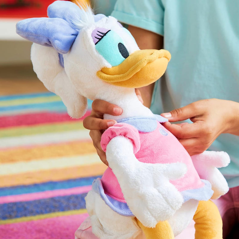 Disney Store Daisy Duck Offizielles mittelgrosses Kuscheltier für Kinder, 33 cm, Kuscheltier mit Sti