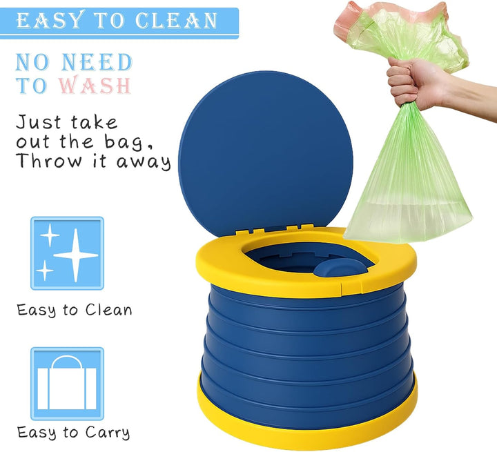 Toilettensitz kinder, klappbarer Toilettenstuhl für Babytraining Indoor Outdoor Travel Töpfchen mit