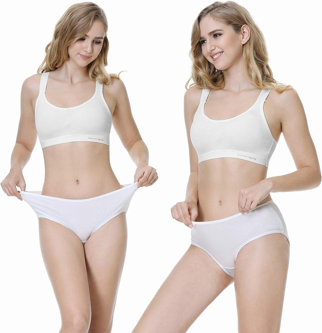 TUUHAW Unterhosen Damen Unterwäsche 6er Pack Baumwolle Slips Mittel Taille Panties S 6*mehrfarbig-3,