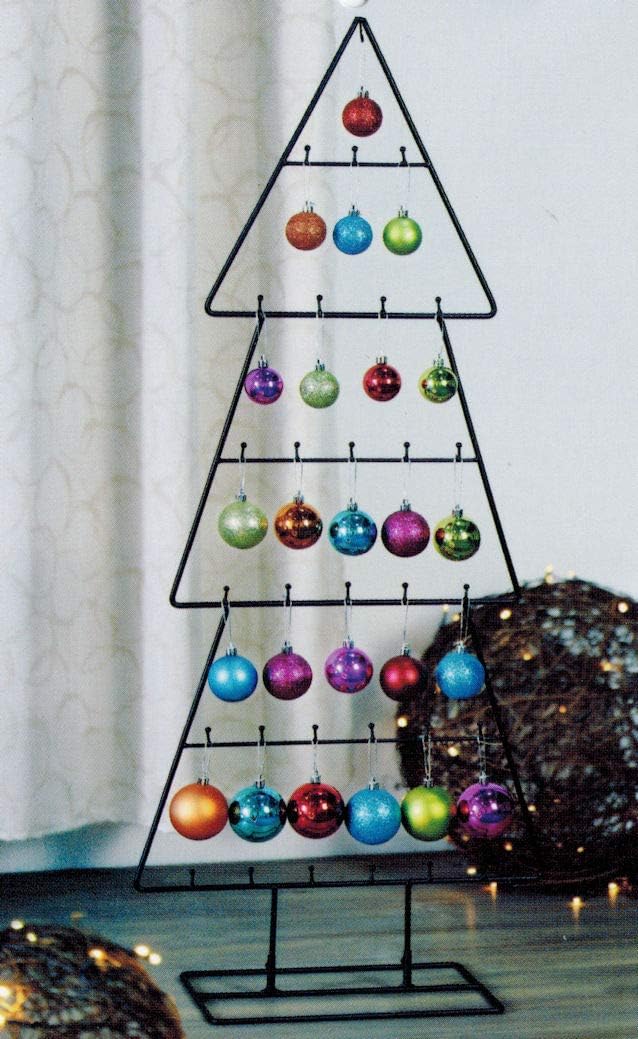 Spetebo Design Metall Tannenbaum für Zierschmuck - 100 cm - Deko Weihnachtsbaum Tanne schwarz