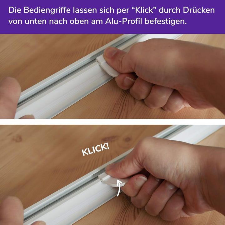 SchattenFreude Basic Klemmfix-Plissee für Fenster | Mit Klemm-Haltern | Ohne Bohren | Reinweiss, Bre