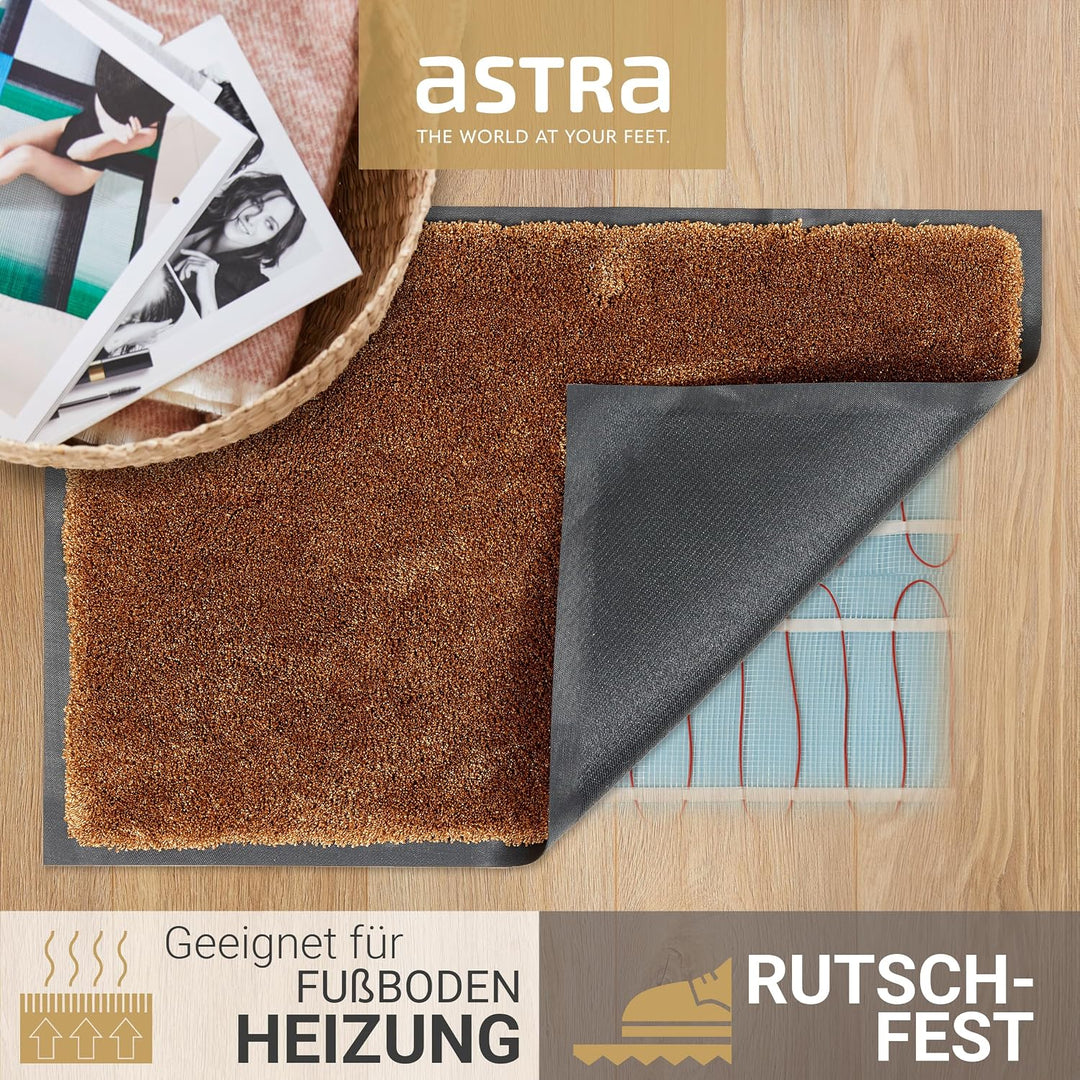 Rutschfeste Schmutzfangmatte innen weich - Kupfer 60 x 80 cm (Rechteckig) | Pflegeleichte Sauberlauf