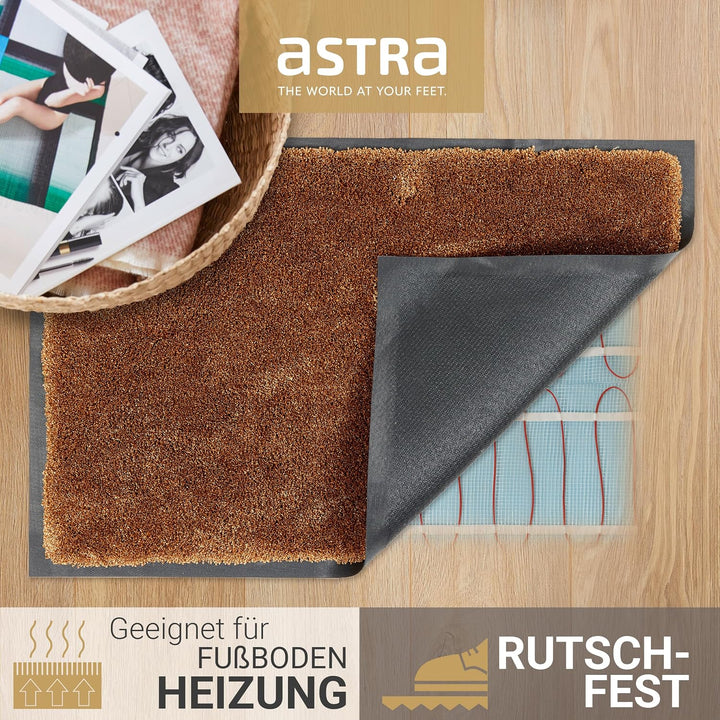 Rutschfeste Schmutzfangmatte innen weich - Kupfer 60 x 80 cm (Rechteckig) | Pflegeleichte Sauberlauf