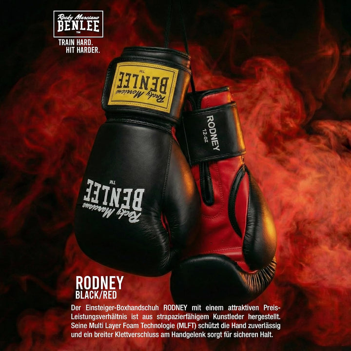 BenLee Kunstleder Boxhandschuh Rodney 06 oz Black/Red, 06 oz Black/Red