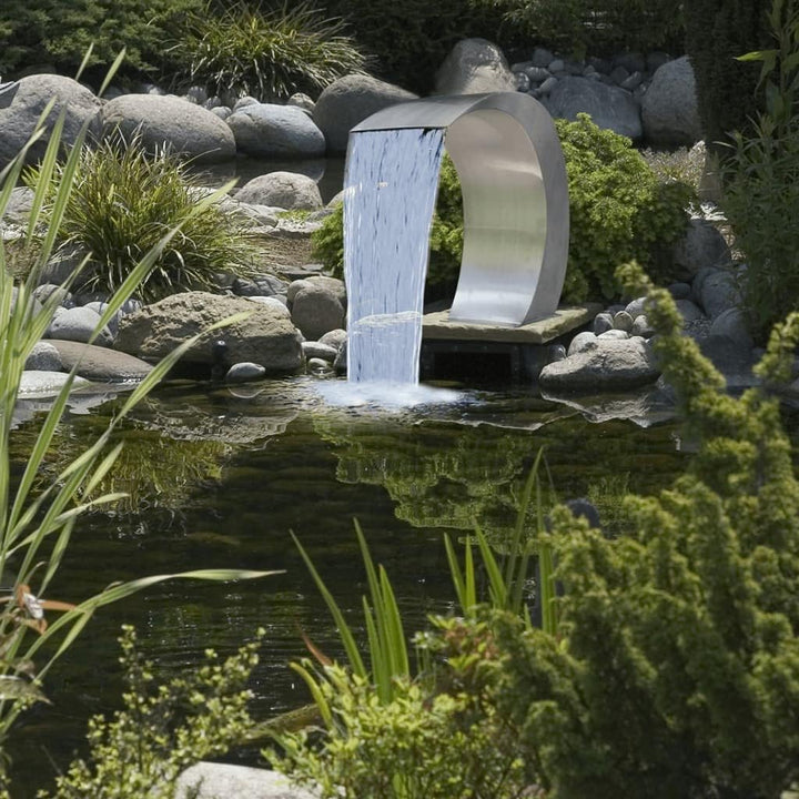 KOIECETA Pool-Wasserfall Schwalldusche Edelstahl Schwallbrause Pool Wasserschwall Schwimmbad Wasserf