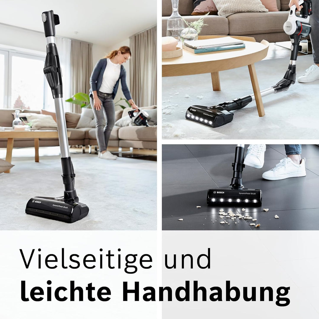 Bosch Akku-Staubsauger Unlimited 7 BSS711W, kabelloser Handstaubsauger, beutellos, Wechselakku, Knic