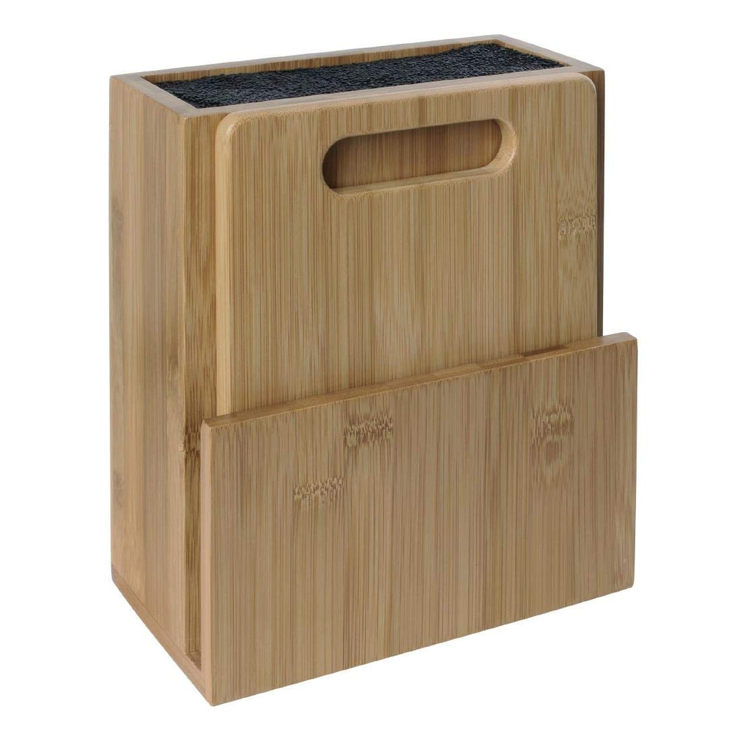 Vogue Universal-Messerblock und Schneidebrett aus Holz, Material: Bambus, CP863