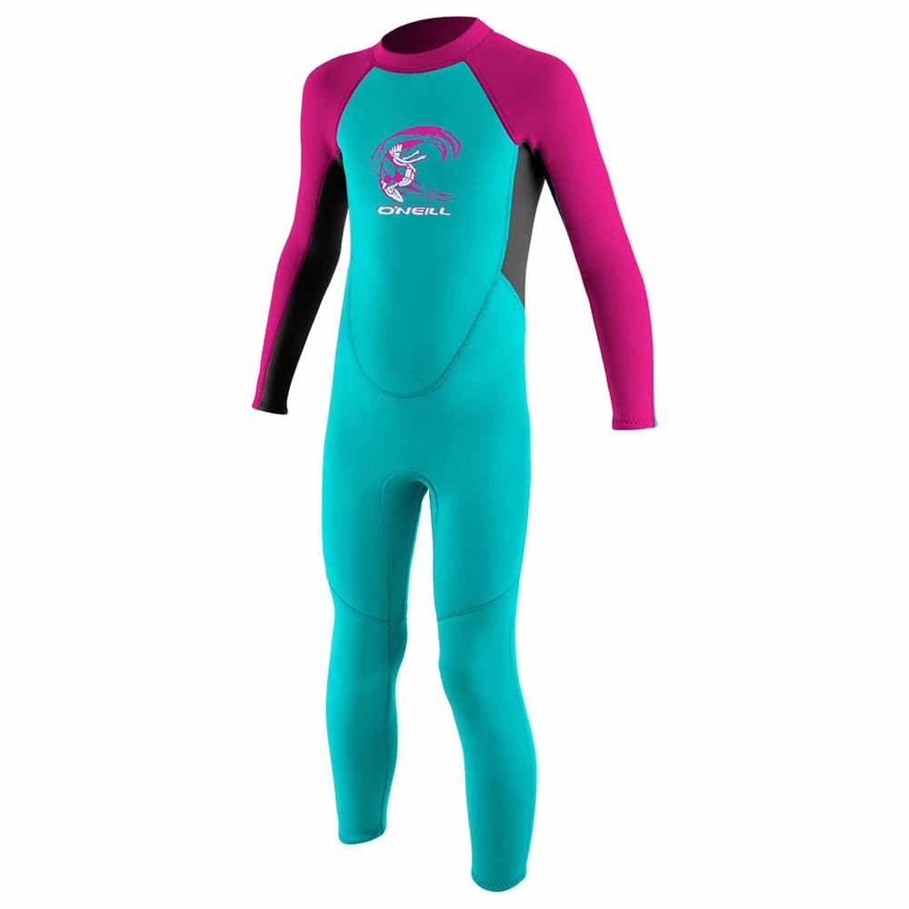 O'Neill Herren Toddler Reactor Ii 2mm Back Zip Full Wetsuit Neoprenanzug 3Y Aqua / Berry, 3Y Aqua /