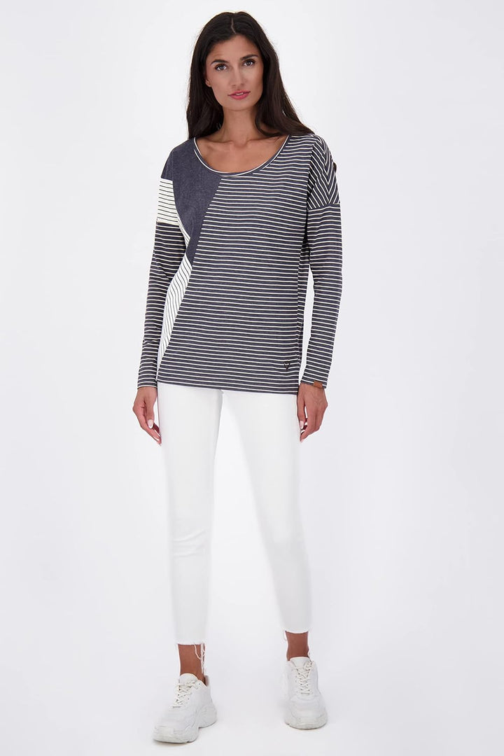 alife and Kickin Damen Shirt Langarm Langarmshirt IlanaAK Z Longsleeve S Marine Melange, S Marine Me