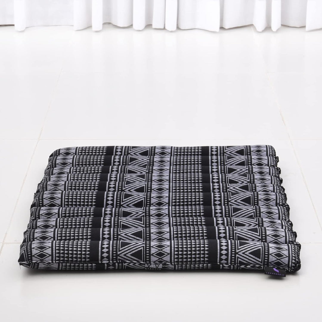 Leewadee Meditationsset Yogaset aus Meditationskissen Zafu und Kleiner rollbarer Sitzmatte Zabuton Ö