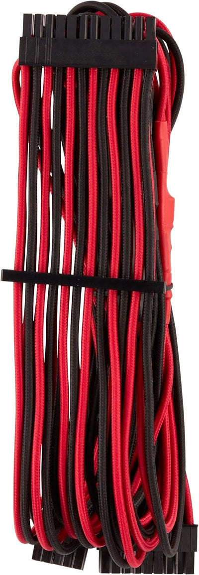 Corsair Premium Sleeved Netzteil Starter-Kabel-Set Typ4 (Generation 4-Serie) Rot/Schwarz Starter-Set