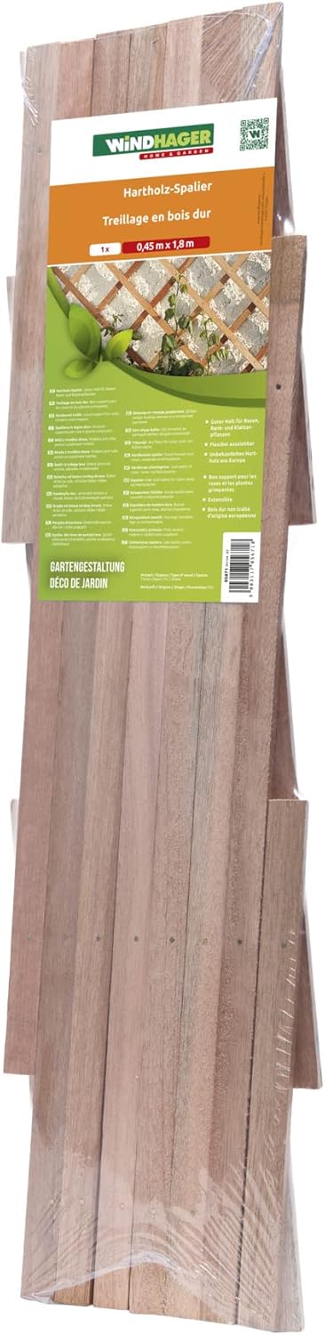 Windhager Holz-Spalier, Rankhilfe, Rankgitter, Holzzaun, Pflanzengitter zusammenfaltbar, variabel ve