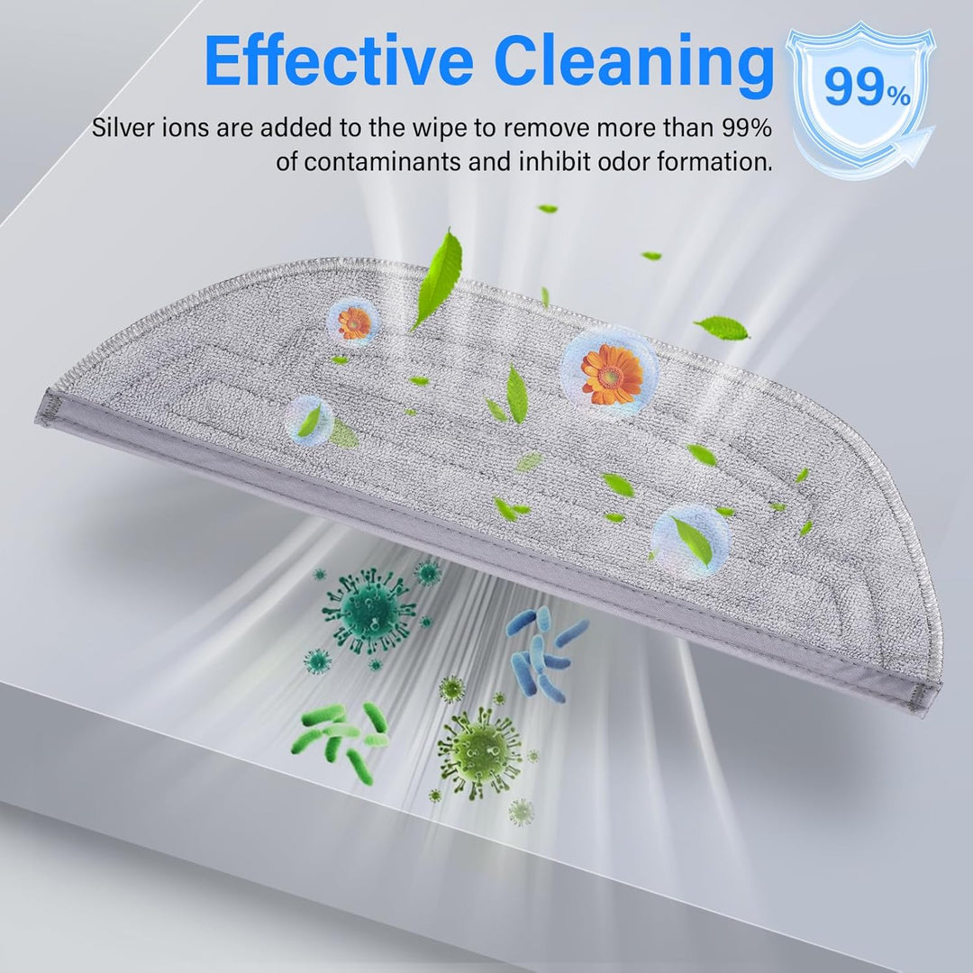 16 Stück Wischtücher Set für Roborock S8 MaxV Ultra/ S8 Max Ultra Saugroboter, 8 Wischtuch und 8 Sei