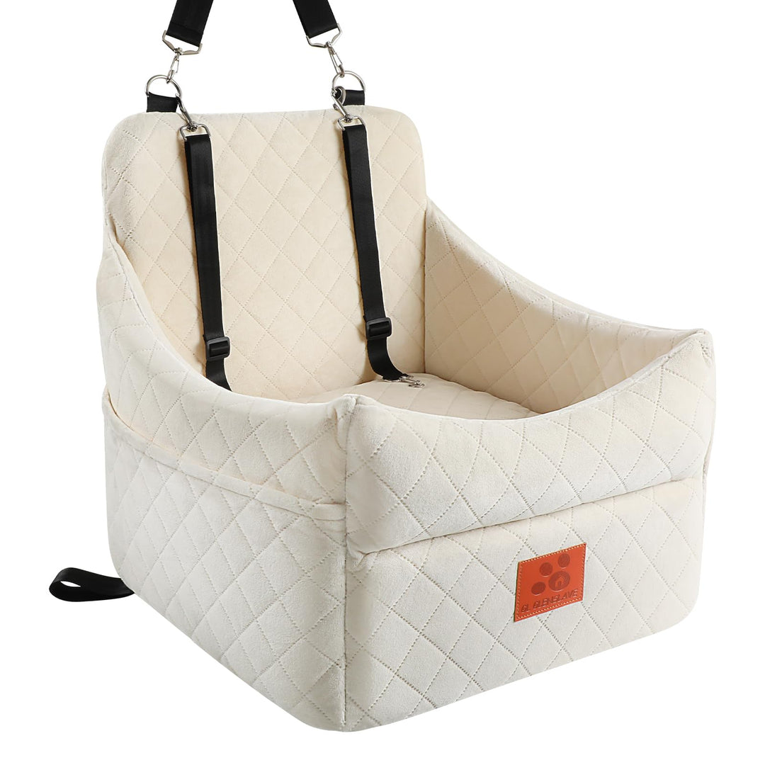 Hunde-Autositz für kleine/mittlere Hunde, Hundeautositz mit Dicker Polsterung unter 15,9 kg, Abnehmb