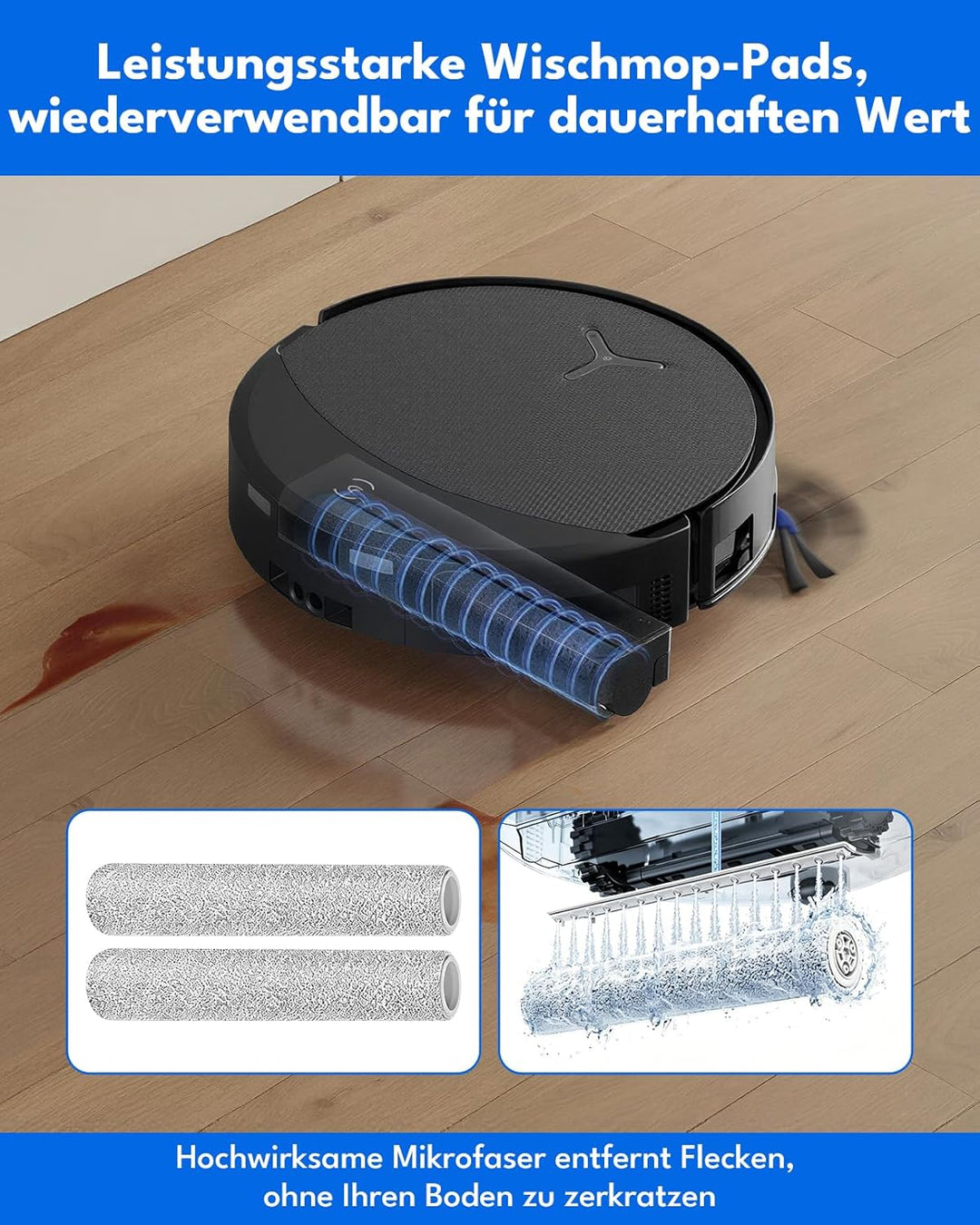 X12 OmniCyclone Zubehör für ECOVACS Deebot X12/T90 Pro Omni, 20 Stück Zubehörset : 1 Hauptbürste,4 R