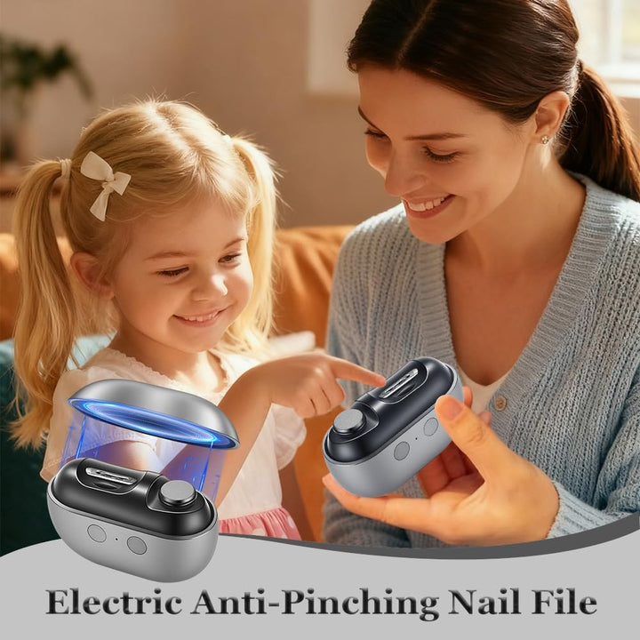 Elektrischer Nagelknipser, 2 in 1 nagelfräser Elektrisch, Automatischer Fingernagelschneider mit LED