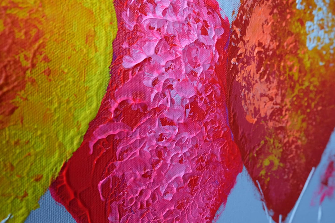 Monica Mirafiori I 100% HANDGEMALT I Gemälde 99 Luftballons 100x50cm | Gemälde Handgemalt | Acrylgem