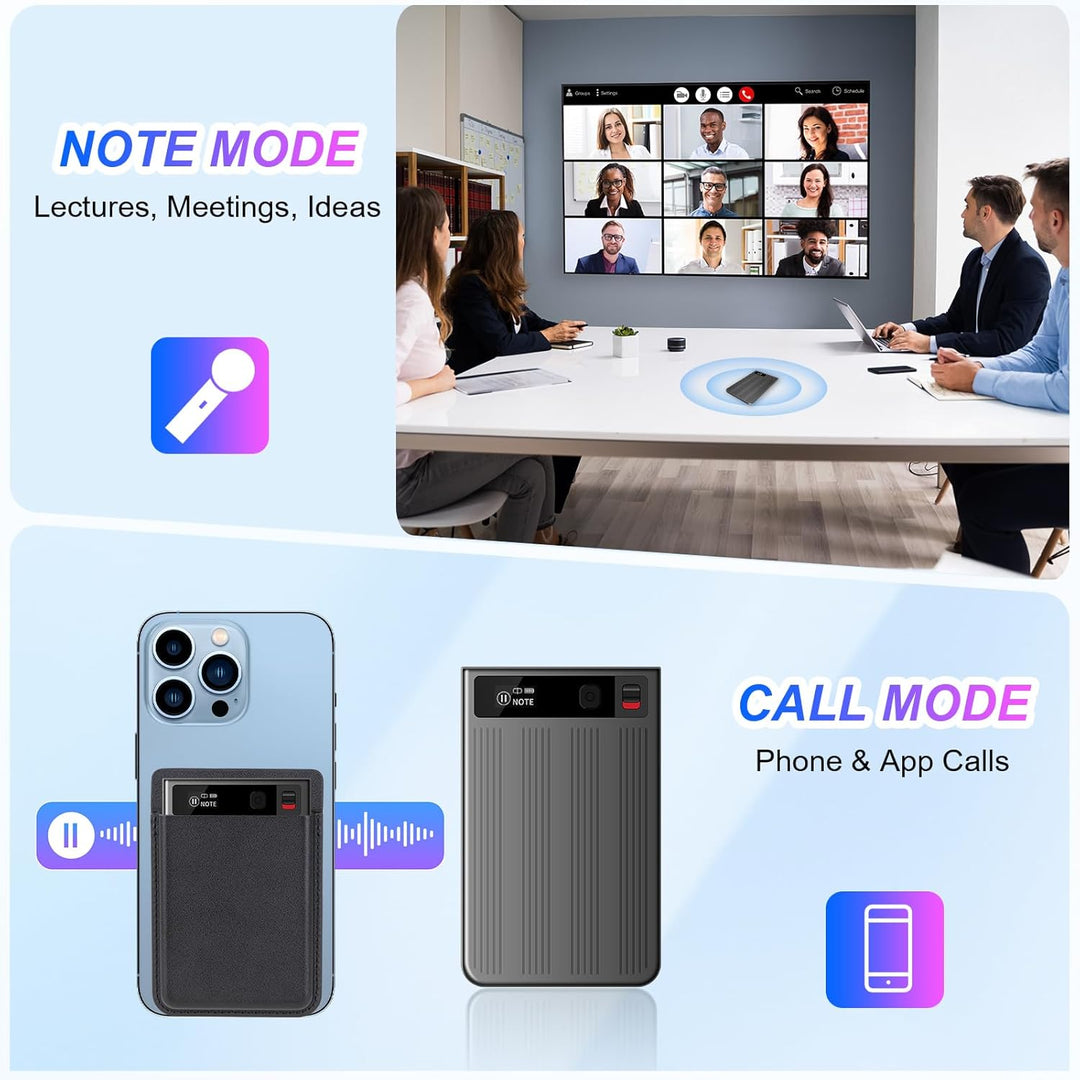 Qoosea AI Sprachrecorder 64GB Digitaler Voice Recorder mit ChatGPT-4.0 Transkription & Mind Map, App