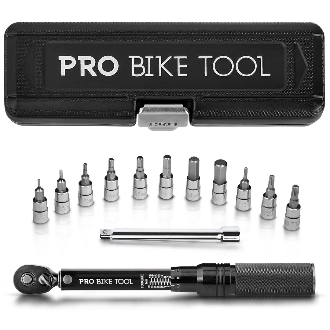 Drehmomentschlüssel Fahrrad & Motorrad 1/4 Zoll Antrieb mit Umschaltknarre und Verlängerung, Messbe