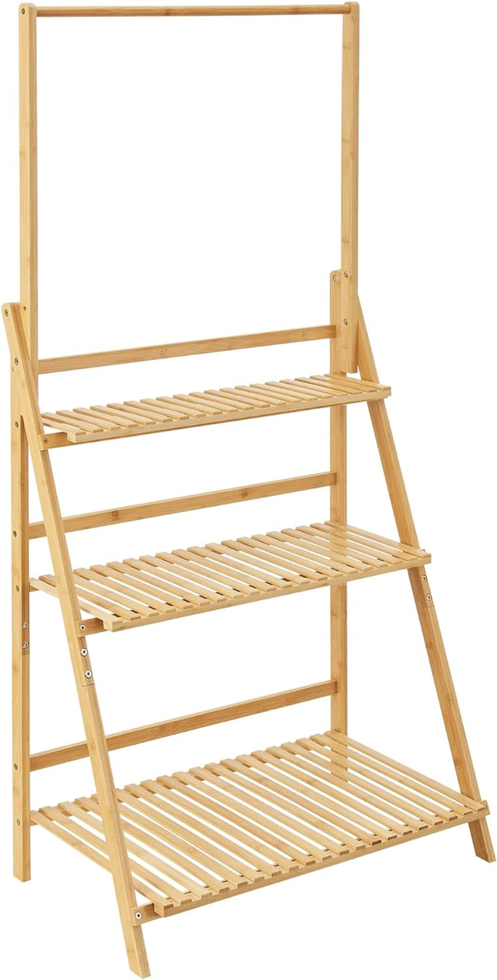 [en.casa] Pflanzenleiter Brändö 3-Ebenen 144 x 70 x 39,5 cm Blumenleiter Blumenständer Blumenregal B