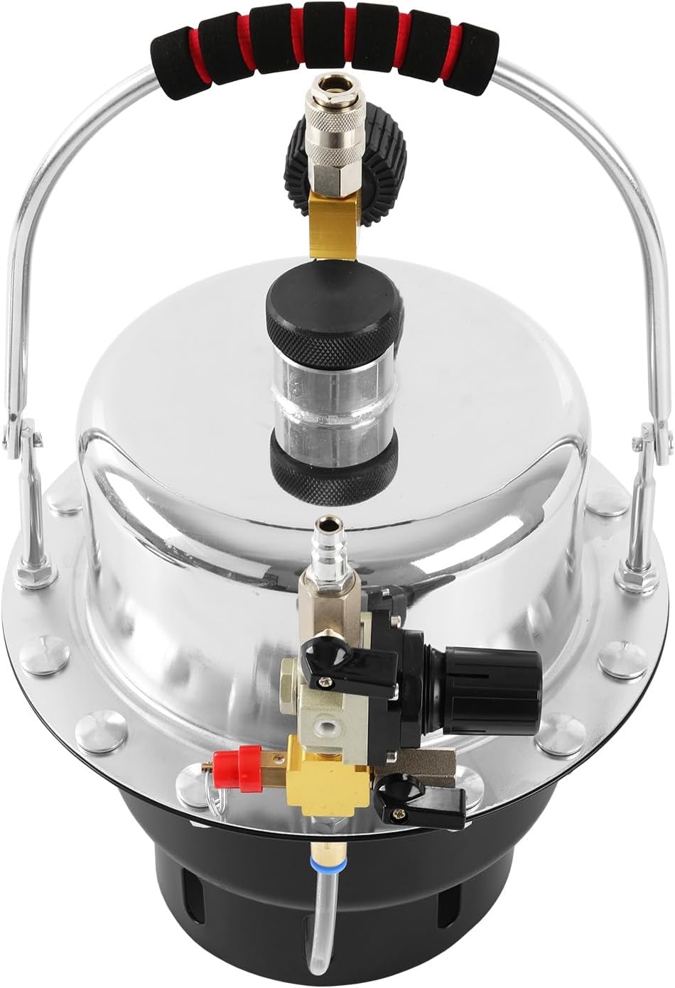 TECPO Bremsenentlüftungsgerät 5 Liter Druckluft Bremsenentlüfter + KFZ Adapter