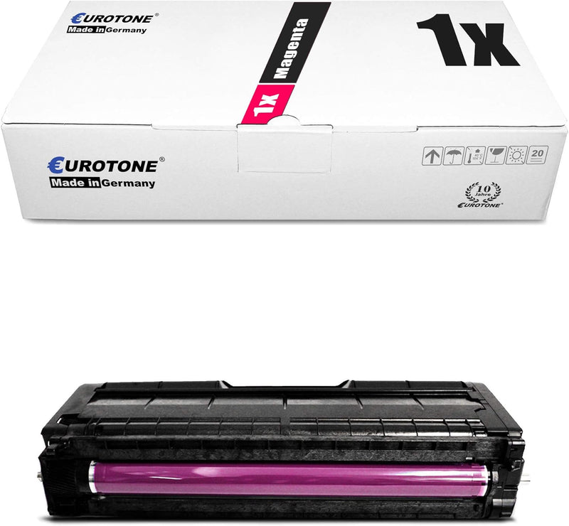 1x Eurotone Toner für Ricoh SP C 250 sf SFw e DN ersetzt 407545 Rot Magenta 1x Magenta, 1x Magenta