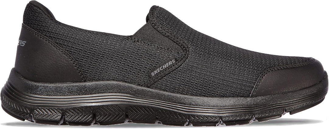 Skechers Herren Flex Advantage 4.0 Tuscan Sneaker 44 EU Black Textile Trim, 44 EU Black Textile Trim
