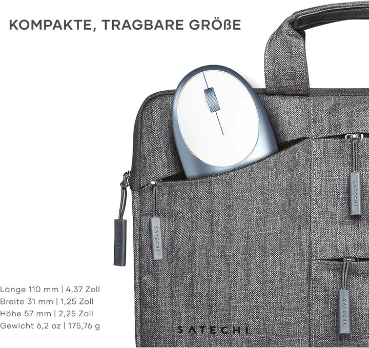 SATECHI M1 Kabellose Bluetooth Computermaus, 1200 DPI Maus, USB-C wiederaufladbarer Akku, kompakt &