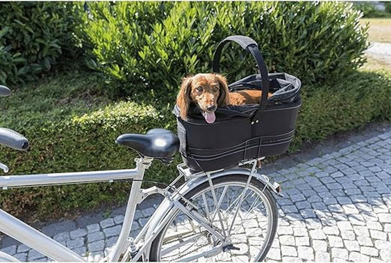 TRIXIE Fahrradkorb Long für Hunde bis 8 kg 29 × 49 × 60 cm - langer Hundefahrradkorb für den Gepäckt