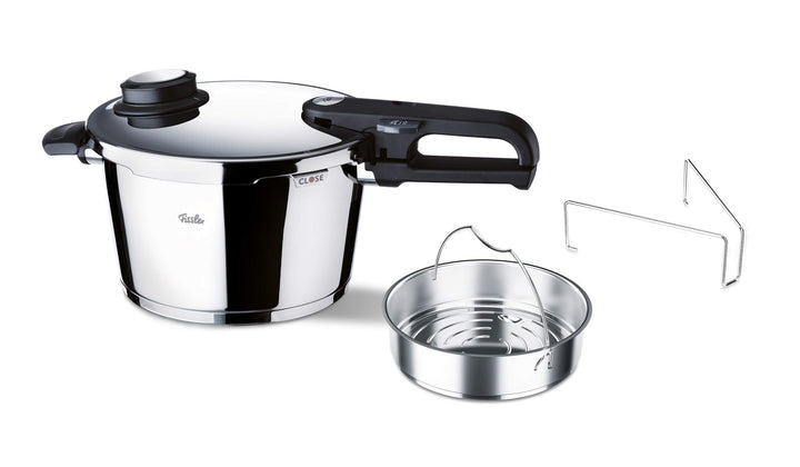 Fissler Vitavit Premium / Schnellkochtopf (6 L, Ø 22 cm) Edelstahl-Dampfkochtopf, 2 Garstufen - Indu