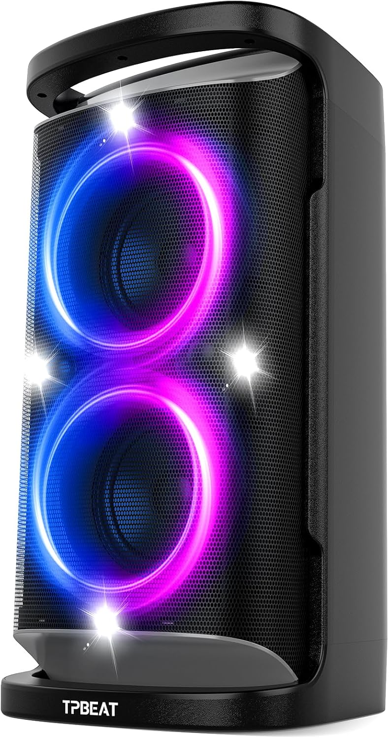 TPBEAT Bluetooth Lautsprecher Gross, Partybox, 160W Powerful, Lauter Sound, Tiefer Bass, Musikbox Bl