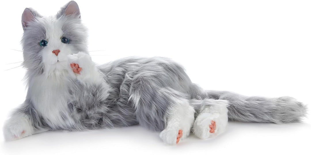 Ageless Innovation Joy For All Interactive Pet Katze – Naturgetreues, realistisches Haustier mit wei