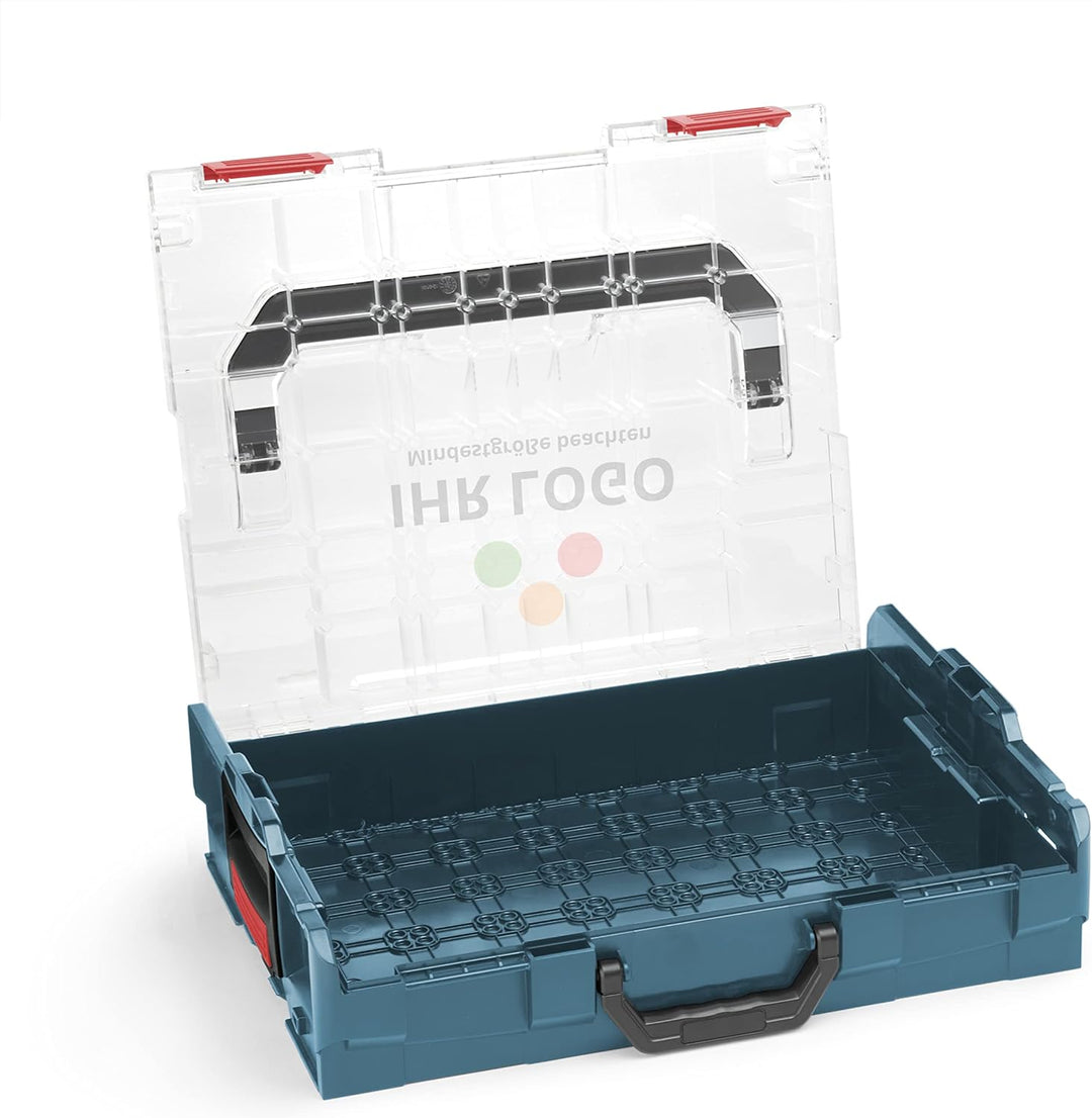 Sortimo Bosch L-BOXX 102 professional blau mit transparentem Deckel individuell anpassbar mit Ihrem
