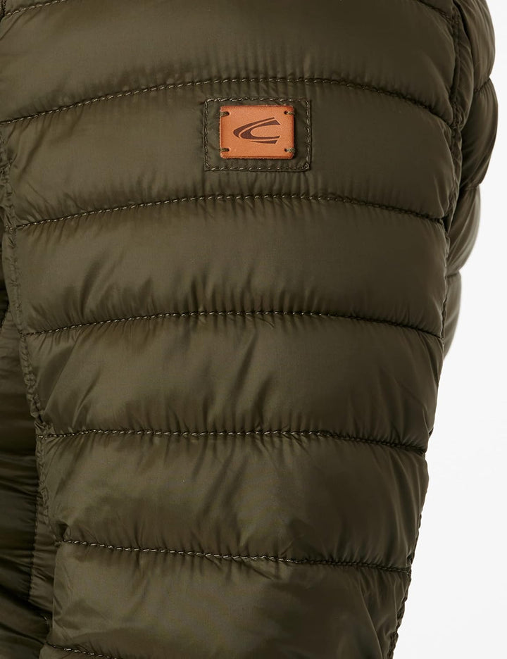 camel active Damen Leichter Wasserabweisende Steppmantel mit Abnehmbarer Kapuze Jacket 34 Khaki, 34