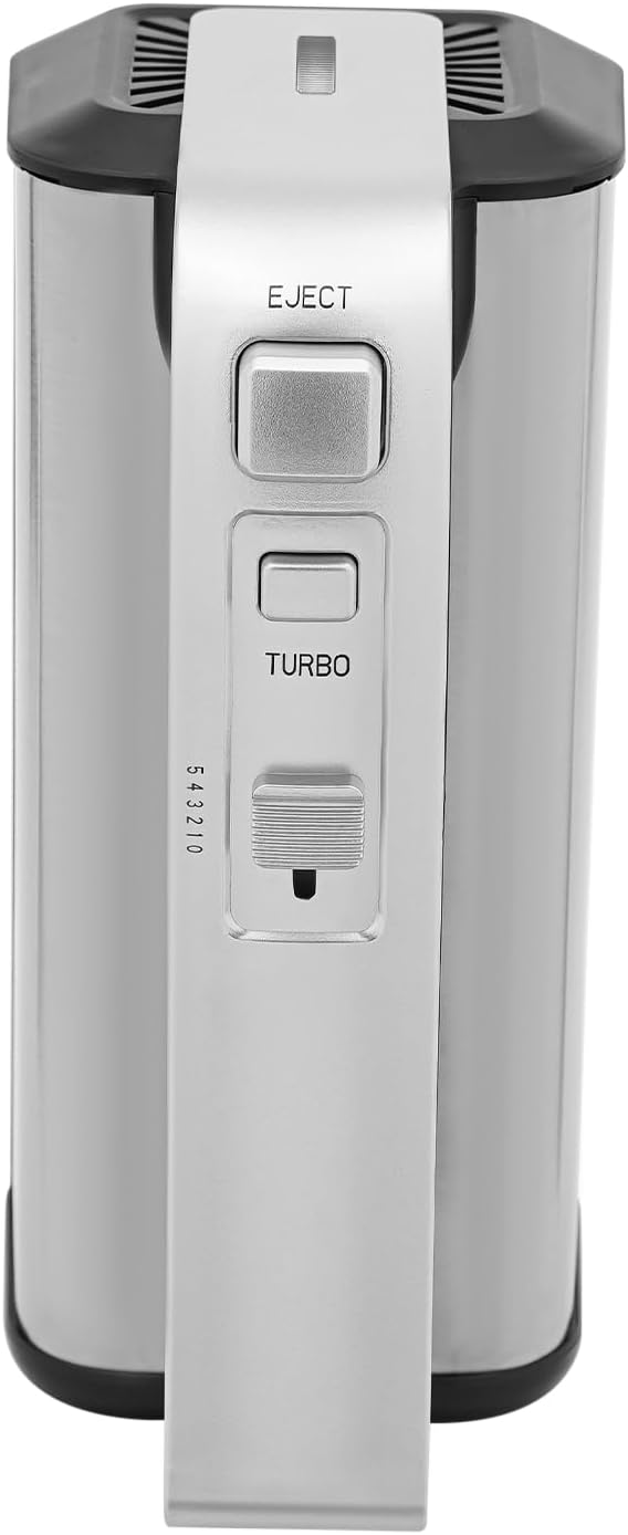 Edelstahl-Kneter,800W Handmixer,5 Geschwindigkeiten mit Exit-Taste Handmixe mit 2Teighaken&Schneebes