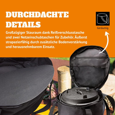 Petromax 1650730 Original Transporttasche für Feuertopf (Schwarz, passend für FT3)