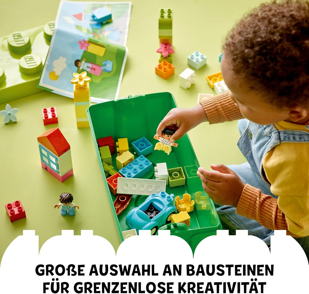 LEGO DUPLO Box &amp; Grüne Bauplatte - Kombi mit LEGO DUPLO Platte in Grün und Steinebox (10913 &amp; 10460)