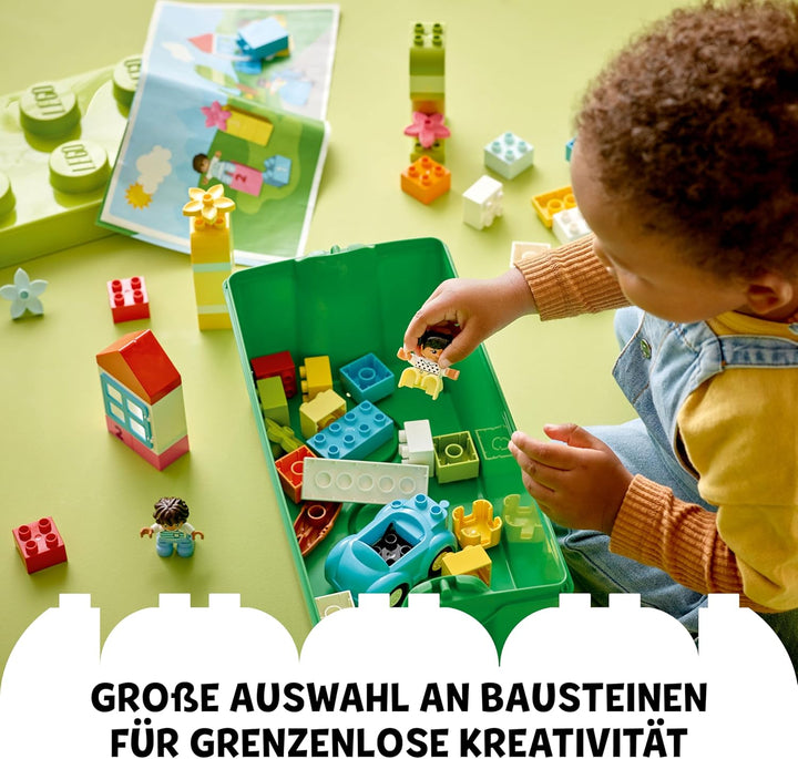LEGO DUPLO Box &amp; Grüne Bauplatte - Kombi mit LEGO DUPLO Platte in Grün und Steinebox (10913 &amp; 10460)