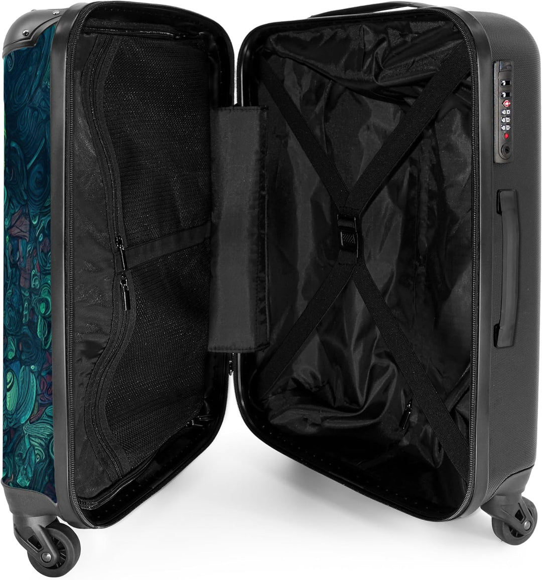 NoBoringSuitcases.com® Handgepäck, Hartschalenkoffer mit TSA Schloss, Trolley, Reisekoffer, Carry on