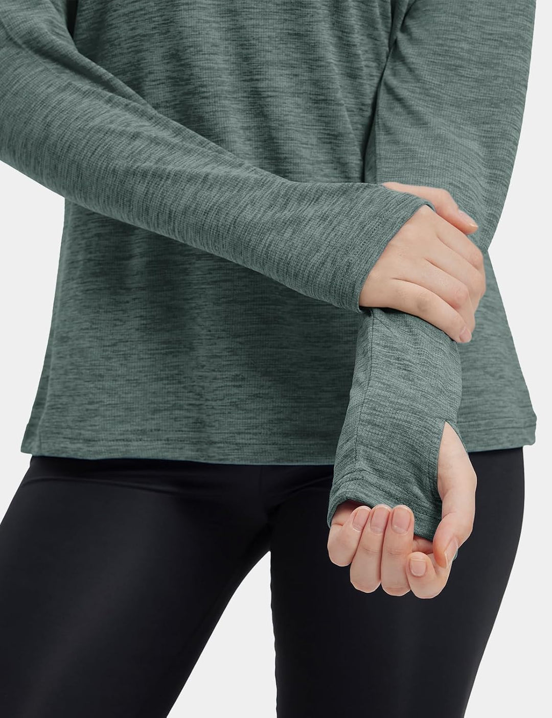 Damen Sport Shirt Langarm Laufshirt UPF 50+ UV Schutz Schnelltrocknend Pullover Sweatshirts Fitness