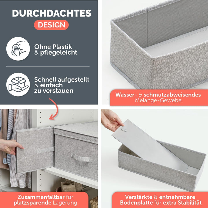 Blumtal Organizer Ordnungssystem 2er Set gross mit Deckel Kompatibel mit IKEA PAX Breite Kommode - S