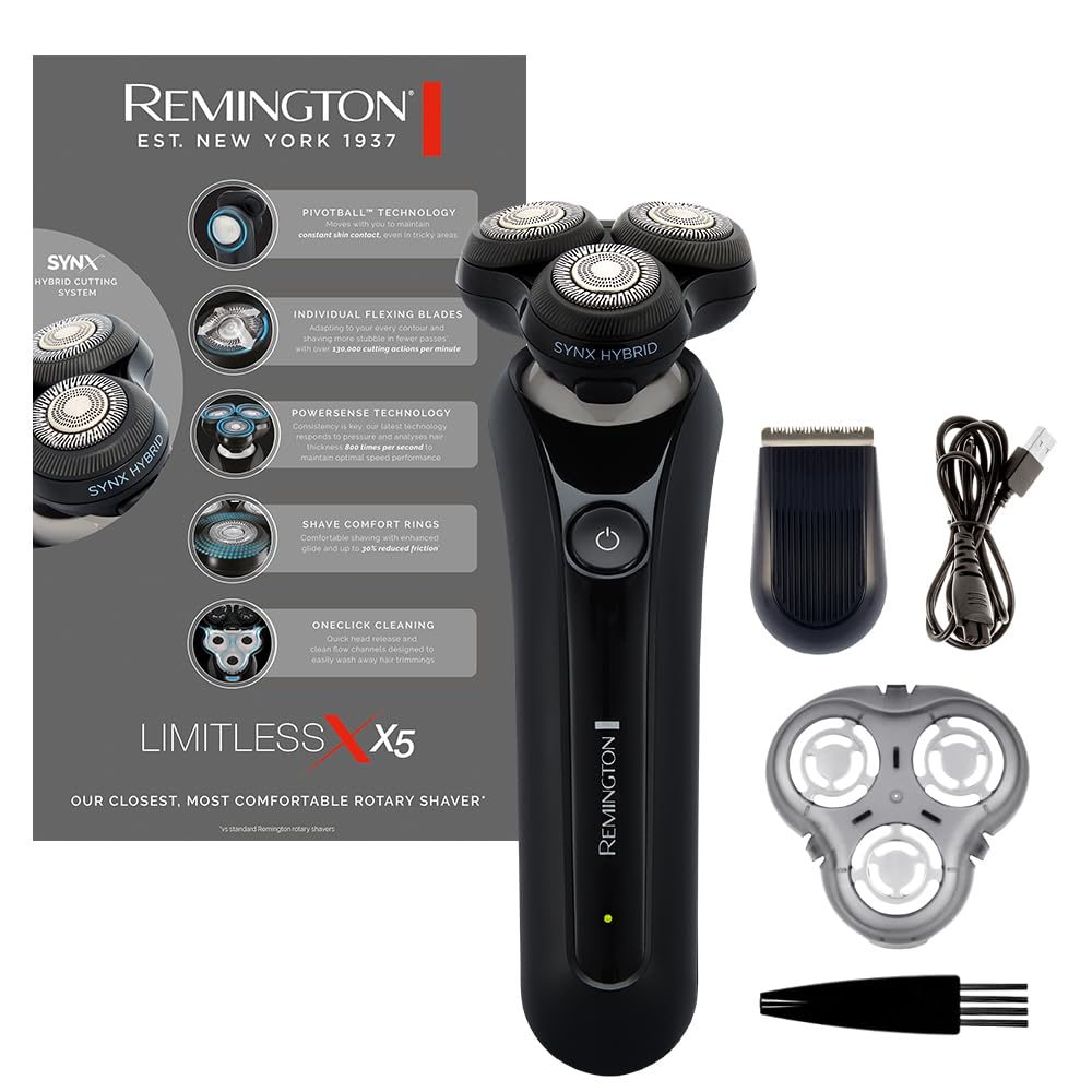 Remington Rasierer Herren Elektrisch [SynX Hybrid Schneidesystem: Rotation & Folienrasierer, Nass-&T