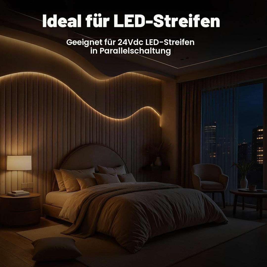 illuburg LED Treiber 24V 80W DALI Push Taster Dimmbar Flackerfrei für LED Streifen Trafo Transformat