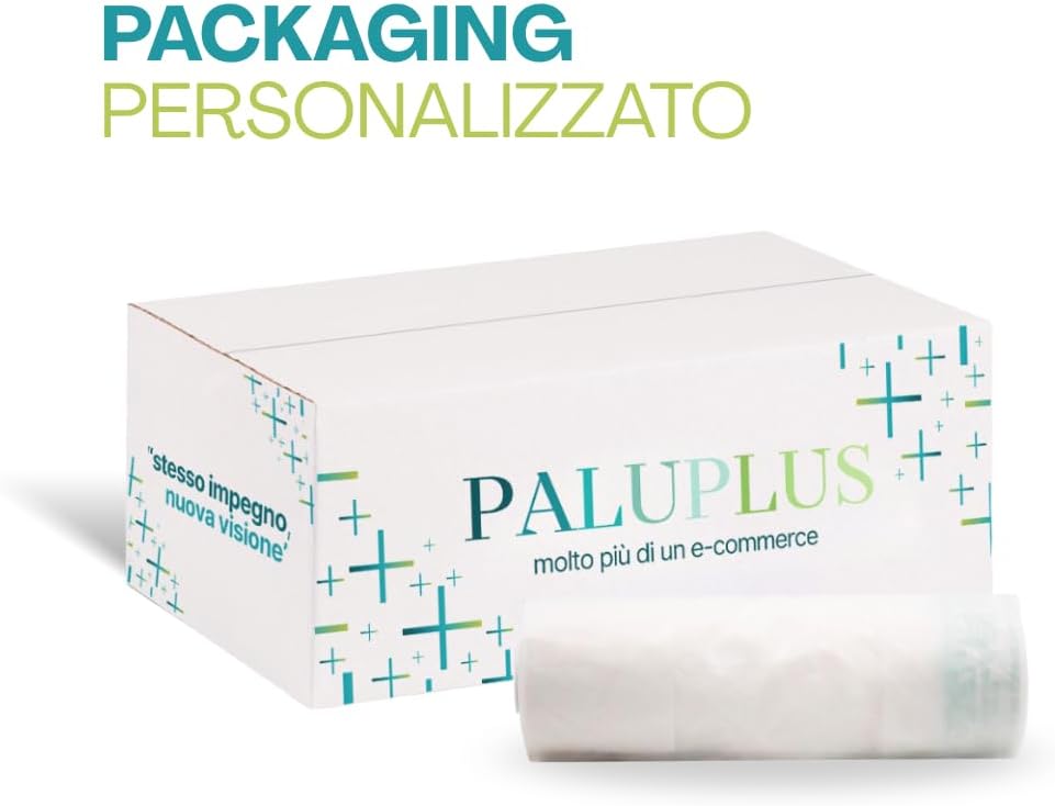 Palucart® Biologisch abbaubare Hemdchentragetaschen auf Rolle aus Mater-Bi Knotenbeutel entsprechend